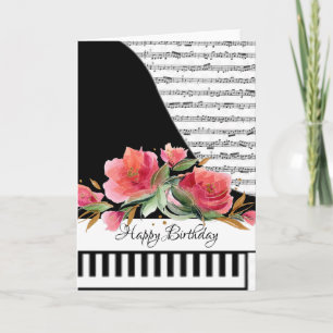 Customizeable piano card