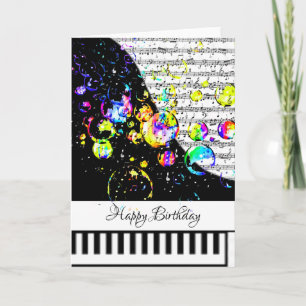 Customizeable piano card
