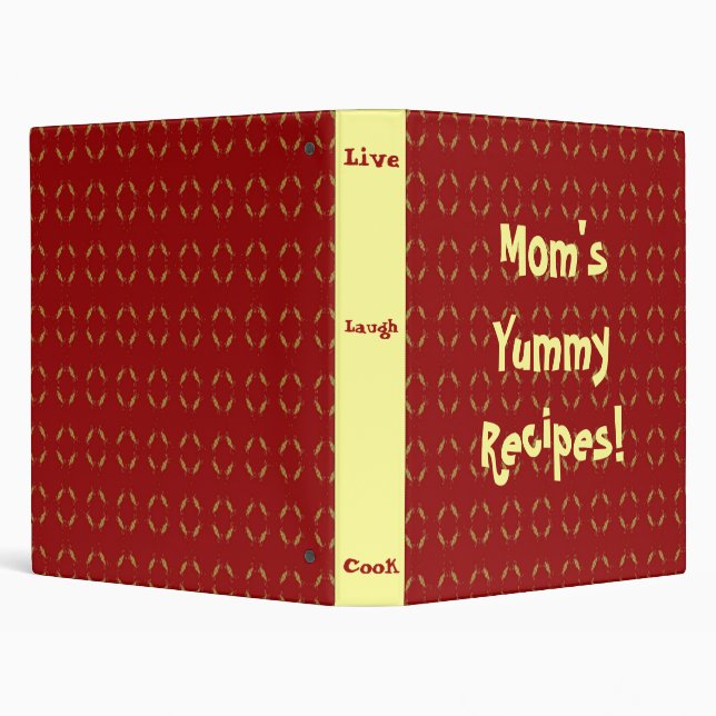 Customizeable Recipe Binder Mom Yummy Recipes (Background)