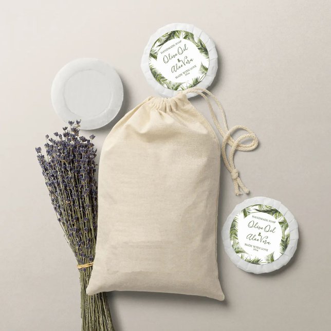 Customizeable Soap Label Floral Pattern Leaves (Creator Uploaded)