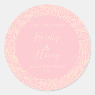 Customizeable Soap Label Floral Pattern Rose