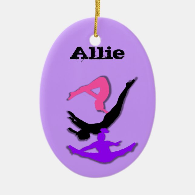 Customizeable Trampoline gymnast ornament (Front)