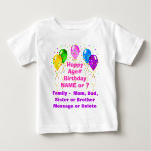 Customized 1st Birthday Shirts for Family, Any AGE