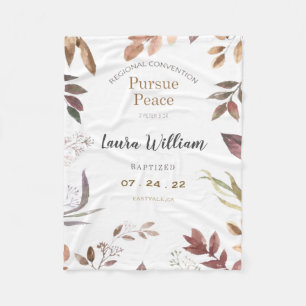 Customized 2022 JW Convention Baptism  Fleece Blan