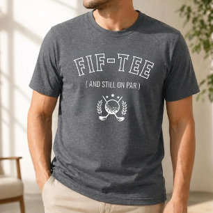 Customized 50th 60th 70th Birthday Golf Golfing T-Shirt