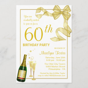 Customized 60th Birthday Party Invitations