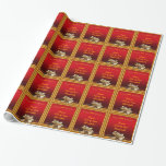 Customized 90th nintieth birthday red gold gift wrapping paper<br><div class="desc">Customized 90th nintieth  birthday red gold gift wrapping paper. Add name,  age,  greeting to personalize the gift wrap.</div>