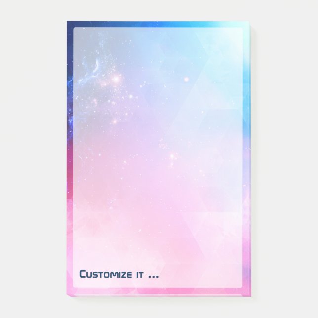 Customized Abstract Geometric Sky Galaxy Post-it Notes (Front)