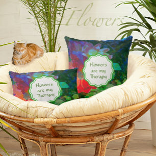 Customized Abstract Rose Garden Throw Pillow