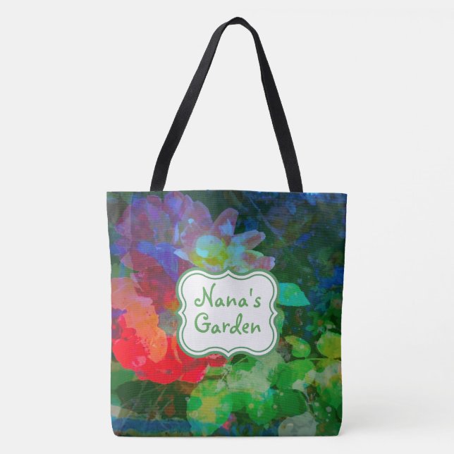  Customized Abstract Rose Garden  Tote Bag (Front)
