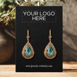 Customized Add Your Logo Black Earring Display