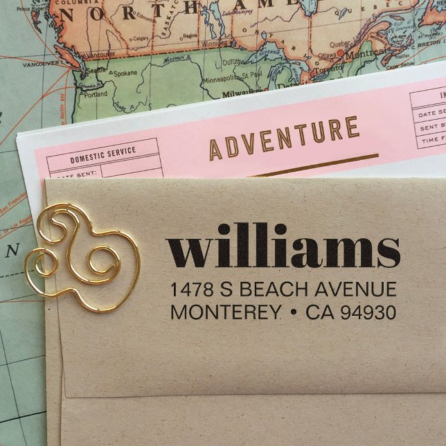 Customized Address Stamp With Bold Typography (Creator Uploaded)
