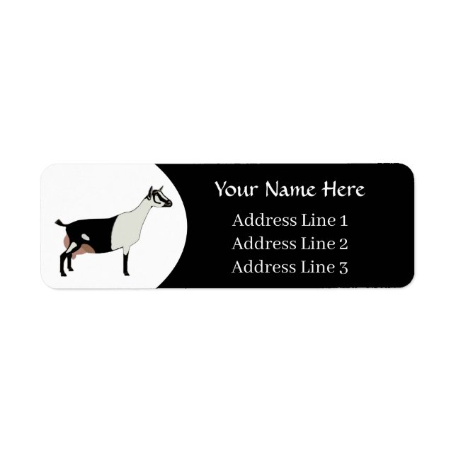 Customized Alpine Dairy Goat Address Label (Front)