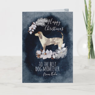 Customized American Leopard Hound Mom Christmas Holiday Card