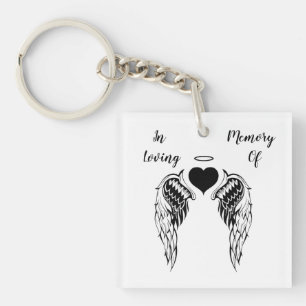 Customized Angel In Memory Of Keychain