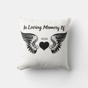 Customized Angel Wings In Loving Memory Throw Pillow
