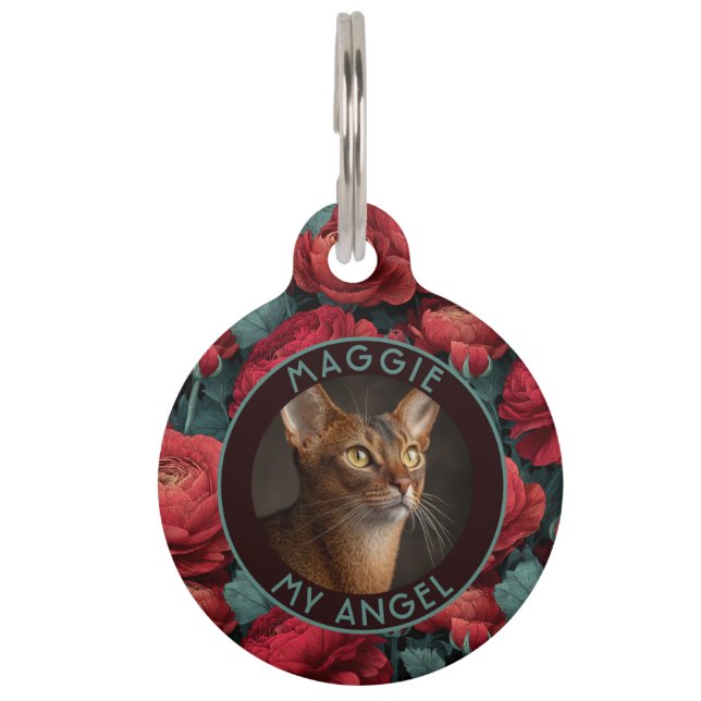 Customized Animal Lover Gift Ranunculus Pet Tag (Front)