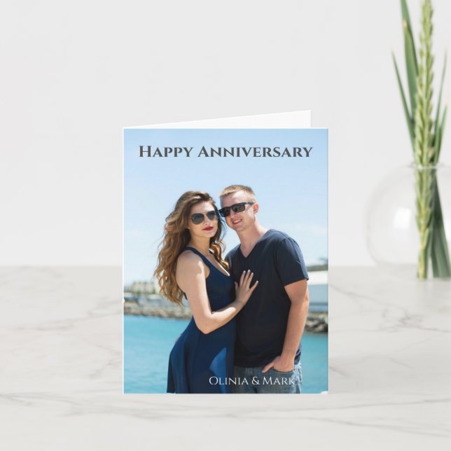 customized Anniversary Script Card (Front)