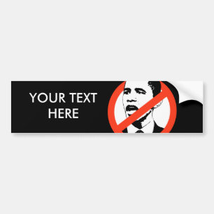 CUSTOMIZED ANTI-OBAMA SLOGAN BUMPER STICKER