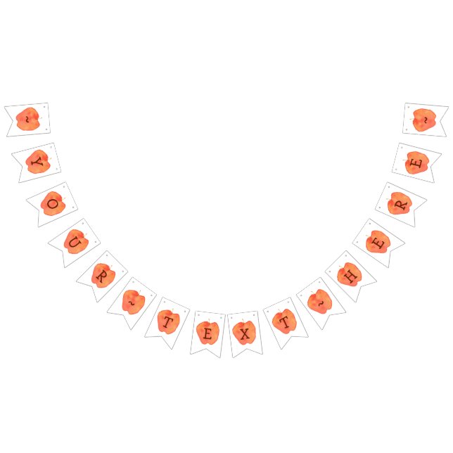 Customized Apple Bunting Bunting Flags (All)