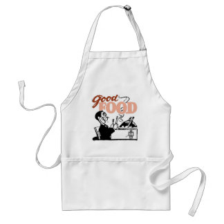 Customized aprons with symbol of enjoyment.