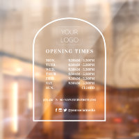 Customized Arch Frame Business Logo Opening Hours