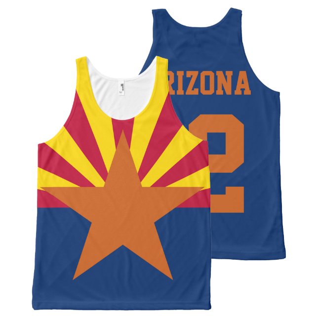 Customized Arizona Est. 1912 State Flag All-Over-Print Tank Top (Front and Back)