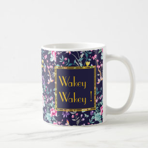 Customized Art Deco Mug with Floral Design