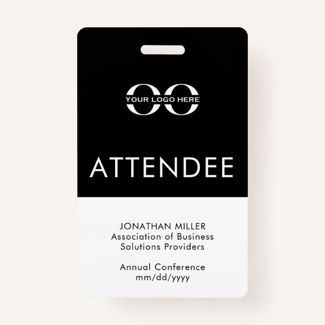 Customized Attendee Name Badge (Front)