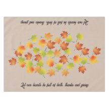 Customized Autumn Leaves Thanksgiving Tablecloth
