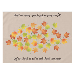 Customized Autumn Leaves Thanksgiving Tablecloth