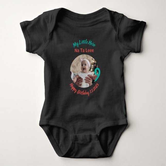 Customized Baby Birthday with Customized  Bodysuit (Front)