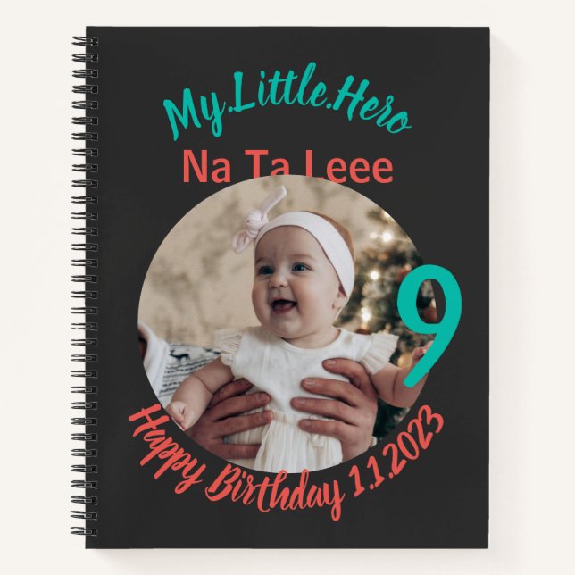 Customized Baby Birthday with Customized  Notebook (Front)