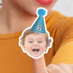 Customized Baby Face Photo Party hat Birthday<br><div class="desc">Customized Baby Face Photo Party hat Birthday Sticker Face Vinyl</div>