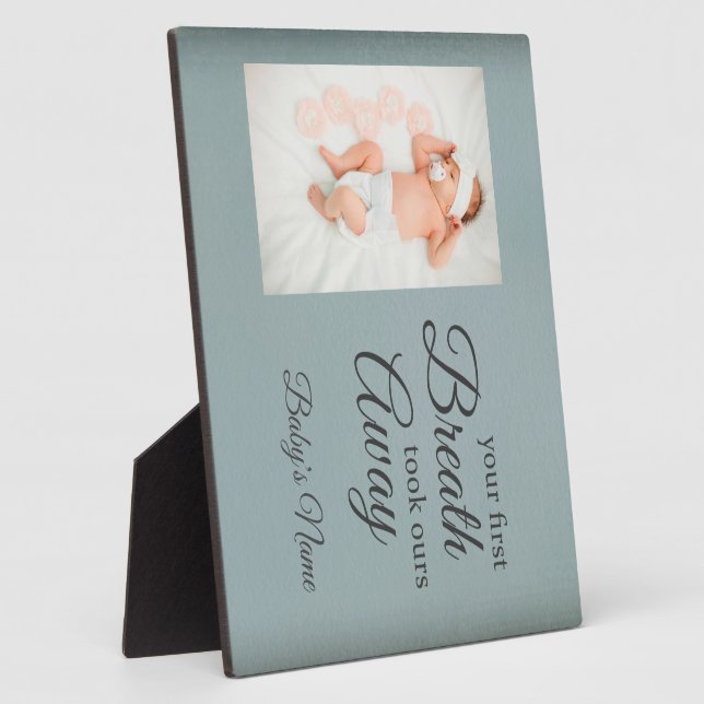 Customized Baby Gift - Your First Breath Plaque (Side)