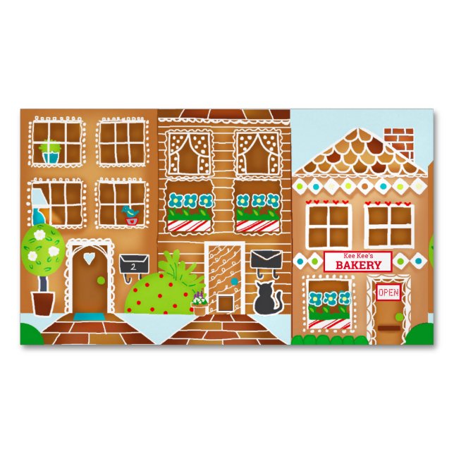 Customized Bakery Magnetic Business Card (Front)