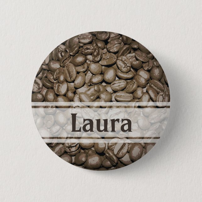 Customized barista design 2 inch round button (Front)