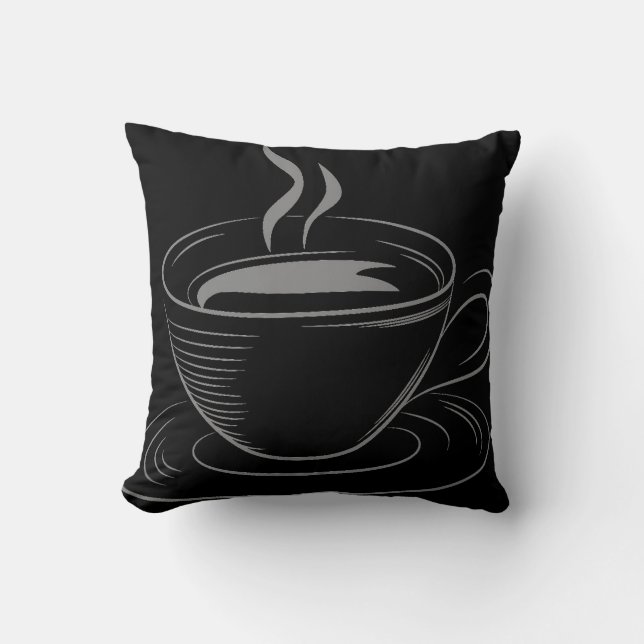 Customized barista design throw pillow (Front)