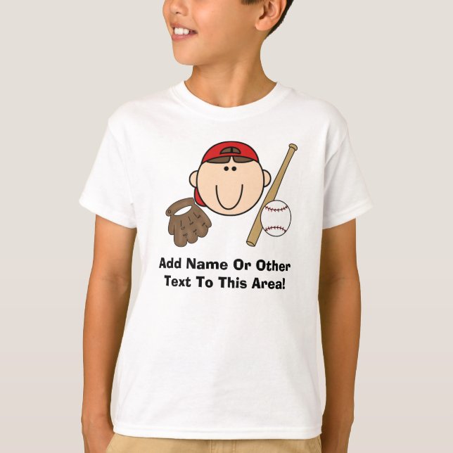 Customized Baseball Player Kids T-shirt (Front)