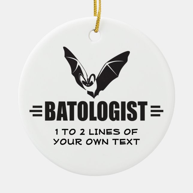 Customized Bat Ceramic Ornament (Front)
