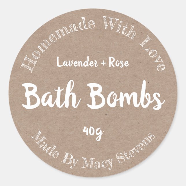 Customized Bath Bomb Label (Front)