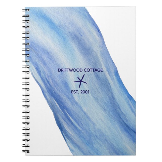 Customized Beach Cottage Info / Guest Notebook (Front)