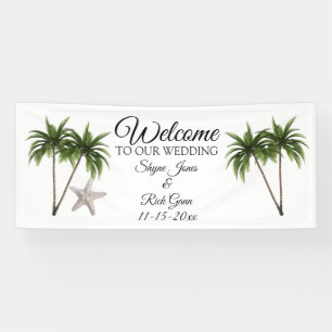 Customized Beach Palm Trees Wedding Sign
