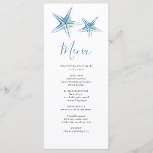 Customized Beach Wedding Menu Card