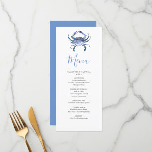 Customized Beach Wedding Menu Card