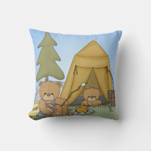 Customized  Bears Campout  Pillow