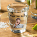 Customized Best Dad Photo Father's day Shot Glass<br><div class="desc">This design was created though digital art. It may be personalized in the area provided or customizing by choosing the click to customize further option and changing the name, initials or words. You may also change the text colour and style or delete the text for an image only design. Contact...</div>