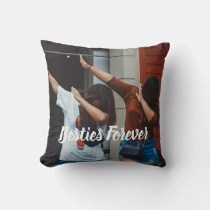 Customized besties forever picture Pillow
