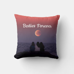 Customized besties forever picture Pillow
