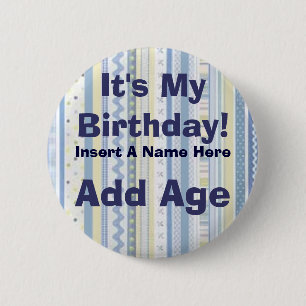 Customized Birthday Button